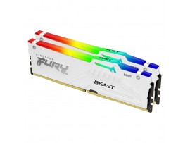 DDR5 32GB 6000MHz CL30 KIT (2x16GB) Kingston RGB Fury Beast 1,4V bela (KF560C30BWEAK2-32)