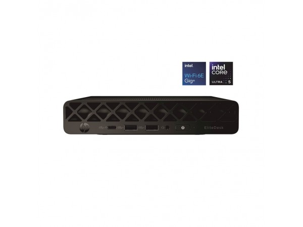 Računalnik HP Mini ProDesk 4 G1i AI PC Ultra 5-225T/Q870/32GB-DDR5/512GB/-/USB-C/Intel grafika HDMI 2xDP USB-C/RJ45/900W-89%/DOS črna BY7A4ET#BED
