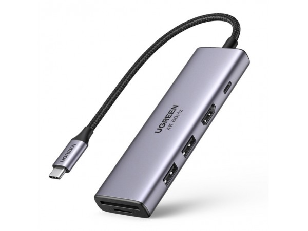 Priklopna postaja USB-C => Ugreen HDMI 2xUSB USB-C 100W Čitalec kartic (60384)