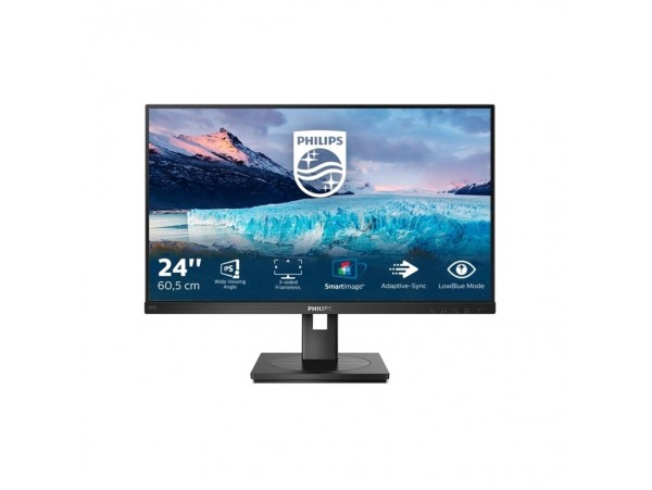 Monitor Philips 60,5 cm (23,8") 242S1AE 1920x1080 75Hz IPS 4ms VGA DVI HDMI DisplayPort Pivot Zvočniki  3H sRGB107% S-Line