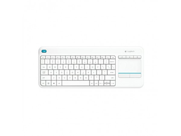Tipkovnica brezžična Logitech K400 Plus US | SLO gravura bela + TouchPad (920-007146)