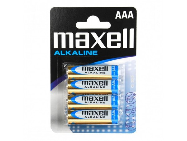 Baterijski vložek Alkalni 1,5V AAA/LR03 4 kos MAXELL (micron)