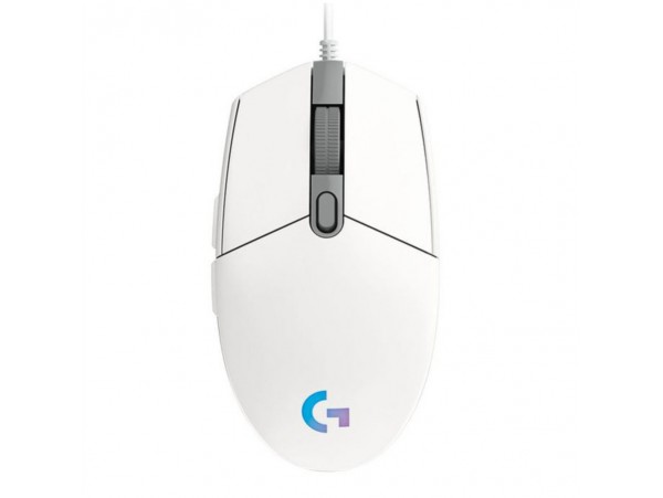 Gaming miška Žična Logitech G102 LightSync, bela (910-005824)