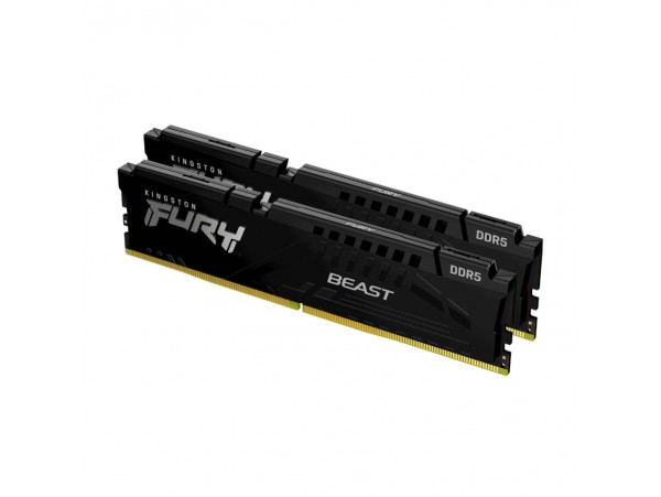 DDR5 64GB 5200MHz CL40 KIT (2x32GB) Kingston Fury Beast XMP3.0 1,25V Fury črna (KF552C40BBK2-64)