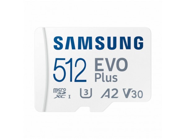 Spominska kartica microSDXC 512GB Samsung Evo Plus 160MB/s/120MB/s U3 V30 UHS-I A2 +adapter (MB-MC512SA)