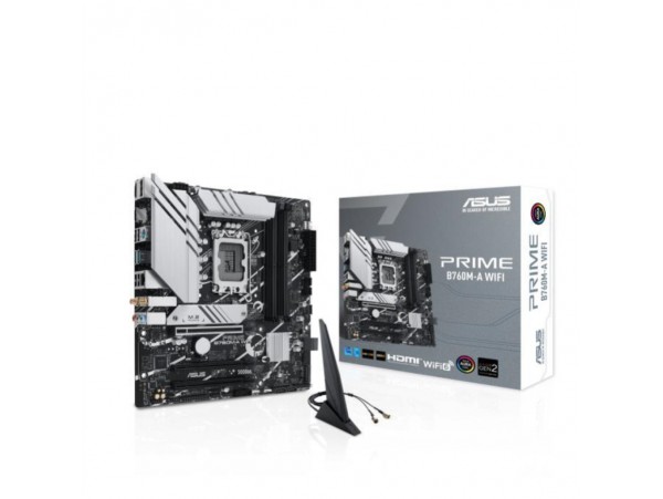Osnovna plošča 1700 Asus Prime B760M-A (WIFI) microATX 1xHDMI 2xDisplayPort 90MB1EL0-M0EAY0
