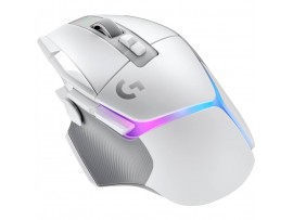 Miš Logitech brezžična G502 X Plus Premium optična gaming bela LightSpeed 25600DPI RGB (910-006171)