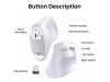 Miš brezžična + Bluetooth ergonomska Ugreen vertikalna 4000DPI bela (45759)