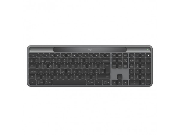 Tipkovnica brezžična + Bluetooth Logitech Signature Slim Solar K980 US international | SLO gravura grafitna (920-013764)