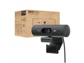 Spletna kamera Logitech BRIO 505 Business 4MP FHD 30FPS 90° USB-C grafitna Autofokus 4xdigitalni zoom dvojni mikrofon pokrov za lečo (960-001459)