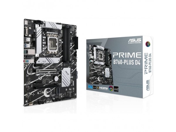 Osnovna plošča 1700 Asus PRIME B760-Plus D4 ATX 1xVGA 1xHDMI 2.1 1xDisplayPort 1.4 3xM.2, RAID