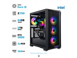 Računalnik MEGA TWR S10 i9-14900K/RTX5090/64GB-DDR5/2TB-4.0/1000W/Brez OS/črna RGB
