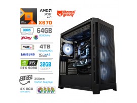 Računalnik MEGA TWR S11 R9-9950X/RTX5090/64GB-DDR5/4TB-4.0/1050W/Brez OS/črna RGB