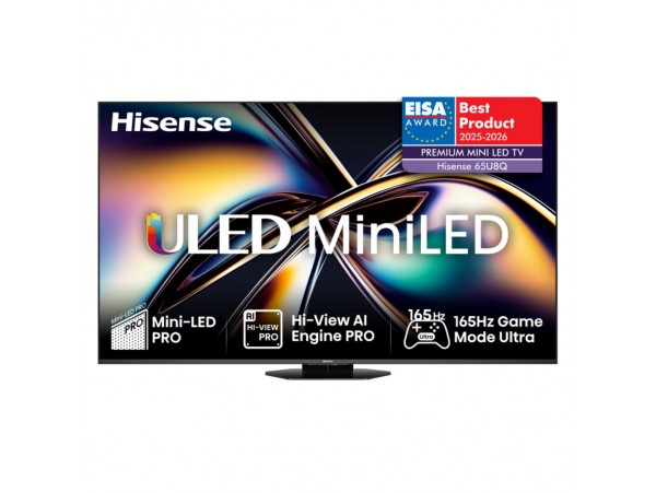 TV sprejemnik Hisense 65,0" 165,1 cm 65U8Q 3840x2160 LED SMART Vidaa 4xHDMI 2xUSB BT WiFi RJ45  HDR10+