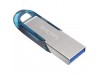 Spominski ključek 64GB USB 3.0 Sandisk Ultra Flair 150MB/s - kovinski/brez pokrovčka/moder-srebrn (SDCZ73-064G-G46B)