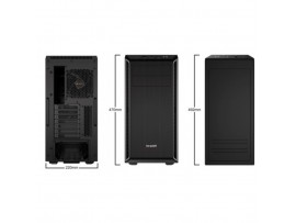 Ohišje Bequiet Pure Base 600 (BG022) MidiATX - črno-srebrn