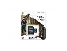 Spominska kartica microSDXC 128GB Kingston Canvas Go! Plus 90MB/s/170MB/s U3 V30 UHS-I A2 +adapter (SDCG3/128GB)