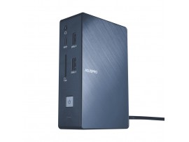 Priklopna postaja USB-C => Asus SlimPro Dock 2 1x HDMI 2xDisplayPort USB 2xUSB-C 180W 1xVGA 1xVGA Čitalec kartic (90NX0460-P00030)