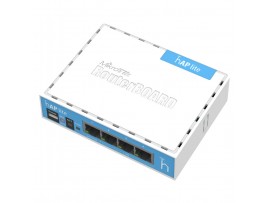 Usmerjevalnik brezžični Mikrotik WiFi4 802.11n N300 300Mbit/s 4xLAN 1x notranja antena (RB941-2ND-TC)
