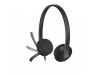 Slušalke žične Logitech naglavne z mikrofonom USB H340 Headset črne (981-000475)