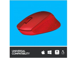 Miš Logitech brezžična optična M330 rdeča silent plus (910-004911)