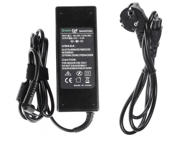 Polnilec za prenosnike Lenovo / Fujitsu Siemens, 90W / 20V / 4,5A / 5,5mm x 2,5mm