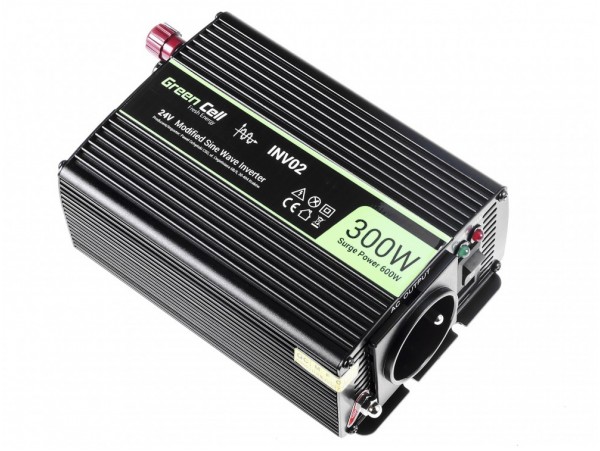 Avtomobilski inverter iz 24V na 230V, 300W/600W