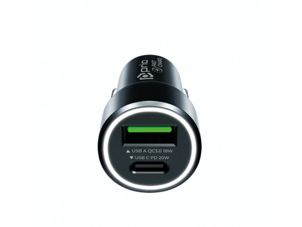 Avtomobilski polnilec za naprave s priključkom USB-C / USB-A, dvojni, 20W