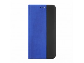 Preklopni etui za Apple iPhone 13 iz umetnega usnja, modra-črna