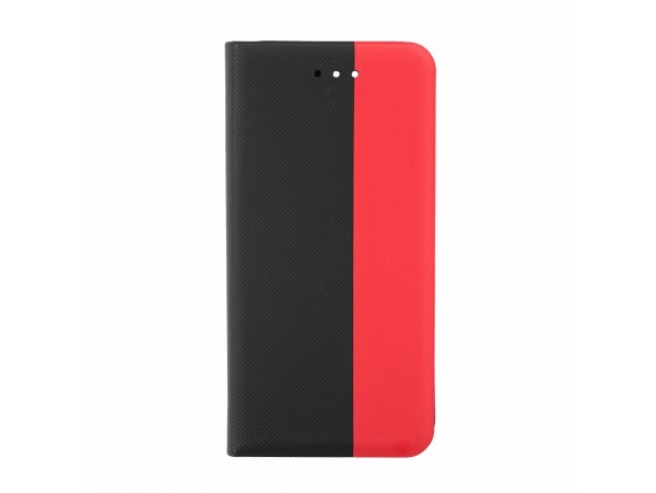 Preklopni etui za Apple iPhone 13 Mini iz umetnega usnja, rdeča-črna