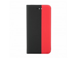 Preklopni etui za Apple iPhone 13 iz umetnega usnja, rdeča-črna
