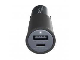 Avtomobilski polnilec za naprave s priključkom USB-C / USB-A, dvojni, 100W