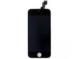 Steklo in LCD zaslon za Apple iPhone 5C, črno