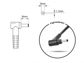 Polnilec za prenosnike Acer / Samsung, 65W / 19V / 3,42A / 3,0mm x 1,1mm