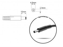 Polnilec za prenosnike Dell, 90W / 19,5V / 4,62A / 4,5mm x 3,0mm