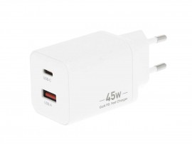 Polnilec / adapter USB-A / USB-C, GaN, PD, 45W