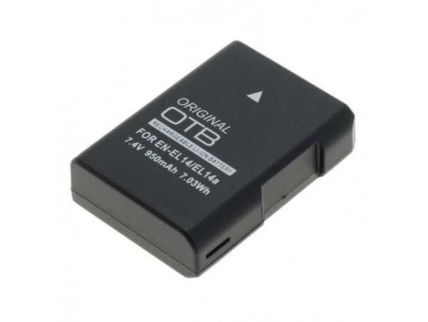Baterija EN-EL14 za Nikon D3100 / D3400 / D5100 / D5600 / P7000, 950 mAh