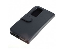 Preklopni etui za Huawei P40 Pro iz umetnega usnja, črna