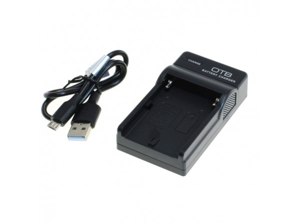 Polnilec za baterijo Sony NP-FM50 / NP-FM70 / NP-FM90 / NP-FM500H, MicroUSB