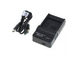 Polnilec za baterijo Panasonic DMW-BCG10E / DMW-BCF10E / DMW-BCJ13E, MicroUSB
