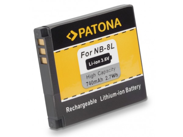 Baterija NB-8L za Canon PowerShot A2200 / A3000 IS / A3100 IS, 740 mAh