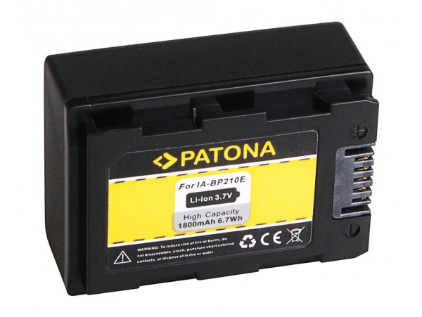 Baterija IA-BP210E za Samsung HMX-S10 / HMX-H200 / SMX-F40, 1800 mAh