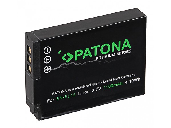 Baterija EN-EL12 za Nikon Coolpix S620 / S640 / S1000 / S8000, 1100 mAh