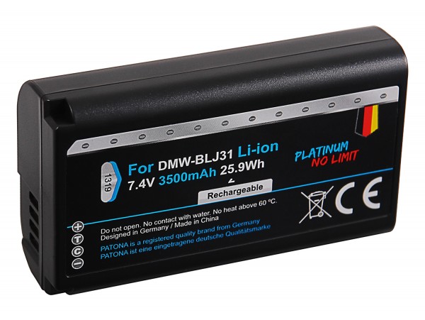 Baterija DMW-BLJ31 za Panasonic Lumix DC-S1 / DC-S1H / DC-S1R, 3500 mAh