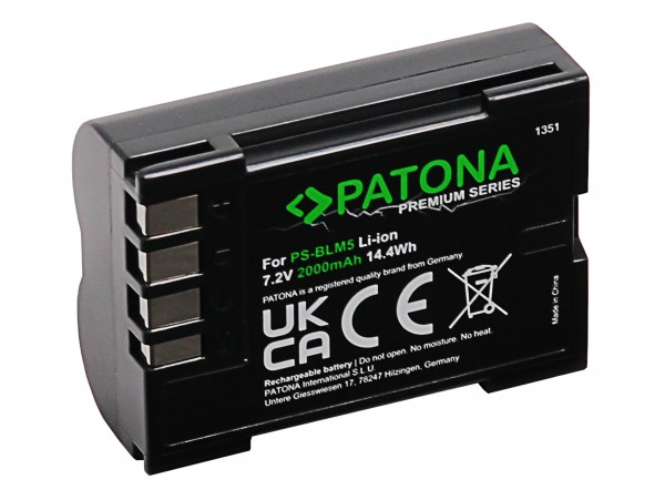 Baterija PS-BLM1 za Olympus E-1 / E-300 / E-500 / Camedia C-7070, 2000 mAh