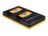 Polnilec za baterijo Sony NP-BG1 / NP-FG1, MicroUSB, dvojni