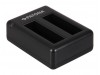 Polnilec za baterijo GoPro Hero 4, AHDBT-401, dvojni, MicroUSB