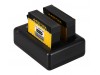 Polnilec za baterijo GoPro Hero 4, AHDBT-401, dvojni, MicroUSB