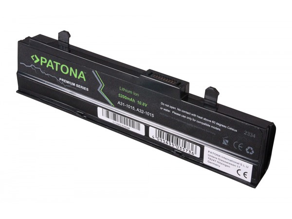 Baterija za Asus Eee PC 1011 / 1015 / 1016, črna, 5200 mAh