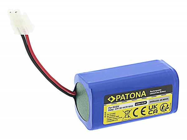 Baterija za Profimaster Robot 2714 / Ecovacs Deebot CR130, priklop s kablom, 3400 mAh
